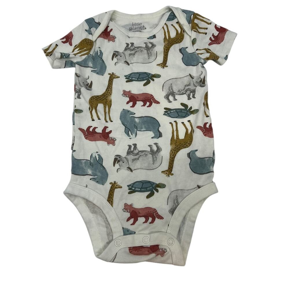 LITTLE PLANET Organic By CARTER"S Wild Animal Onesie SZ 12M